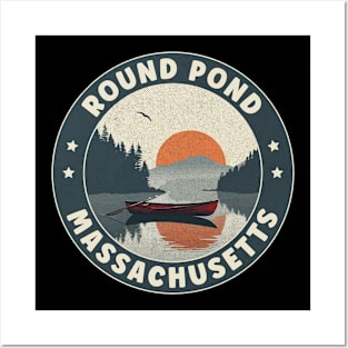 Round Pond Massachusetts Sunset Posters and Art